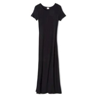 Merona Womens Knit T Shirt Maxi Dress   Black   L