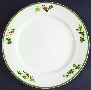 Christopher Radko Holiday Celebrations (Green Trim) Accent Dinner Plate, Fine Ch