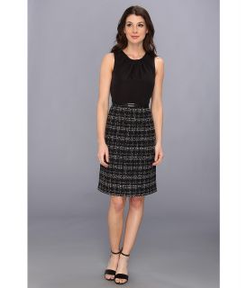 Jones New York Sleeveless Dress w/ Luster Bodice Womens Dress (Black)