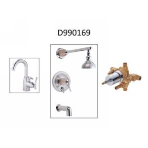 Danze D990169 Sonora  Single Handle Centerset Faucet, Tub & Shower Trim, & Valve