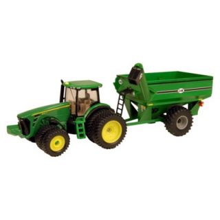 John Deere 8320R with Grain Cart