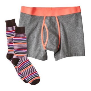 Mossimo Supply Co. Mens Boxer Briefs and Socks 2pc Set   Coral Orange M