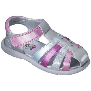 Toddler Girls Rachel Shoes Summertime Sandals   Silver 10