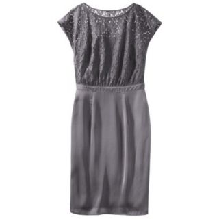 TEVOLIO Womens Lace Bodice Dress   Proper Gray   10