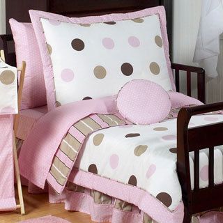 Sweet Jojo Designs Girl 5 piece Polka Dots Toddler Comforter Set