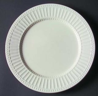 Philippe Richard Brentwood Dinner Plate, Fine China Dinnerware   All White, Ribb