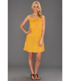 Lucky Brand Irving Fine Tiered Embroidered Dress Womens Dress (Yellow)