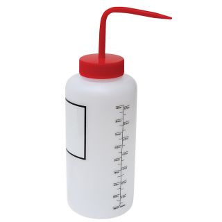 Relius Solutions Wide Mouth Graduated Wash Bottles   32 Oz. Capacity   Red