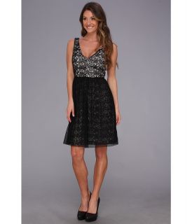 French Connection Glazed Lace 71ASQ Dress Womens Dress (Black)