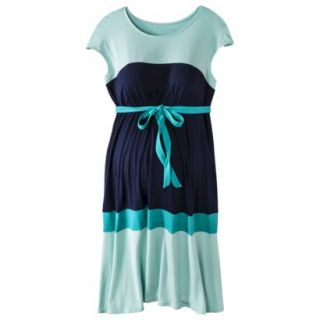 Liz Lange for Target Maternity Cap Sleeve Colorblock Dress   Aqua/Blue XL