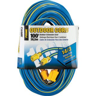 Prime Wire & Cable 125 Volt Outdoor Extension Cord   100 Ft. 14/3, Model#