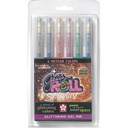 Gelly Roll Stardust Meteor Pens (pack Of 6)