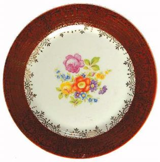 Leigh Potters Meissen Rose Bread & Butter Plate, Fine China Dinnerware   22k Gol