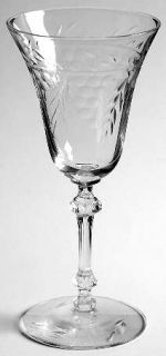 Seneca 10010 1 Wine Glass   Stem 10010, Cut Dot  & Swag Design