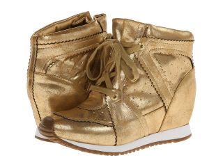 Zigi Clapped Womens Lace up casual Shoes (Gold)