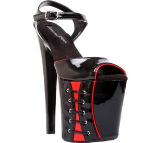 Womens Highest Heel Corset 21   Black/Red Combo High Heels