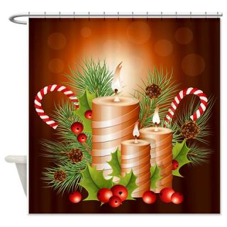  Christmas Candle Shower Curtain  Use code FREECART at Checkout