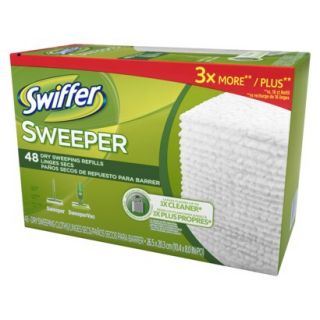 Swiffer Sweeper Dry Sweeping Cloths Mop and Broom Unscented Floor Cleaner 48