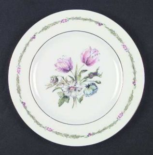 Haviland Garden Flower Salad Plate, Fine China Dinnerware   New York, Floral