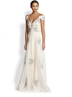 Candela Glenda Gown   Off White