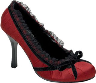 Womens Funtasma Dainty 420   Red Satin Ornamented Shoes