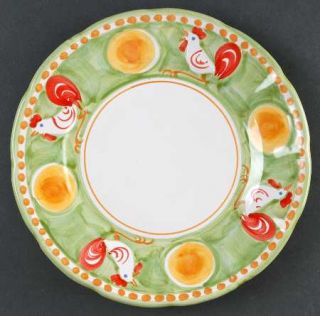 Vietri (Italy) Campagna Rooster (Gallina) Dinner Plate, Fine China Dinnerware  