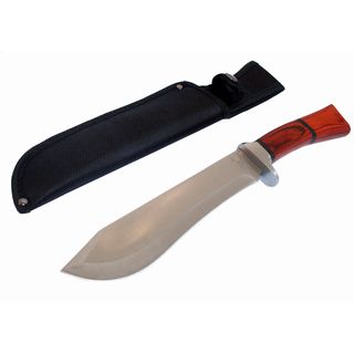 The Bone Edge 13.5 inch Hunting Knife (Wood Blade materials Stainless steel Handle materials Wood Blade length 8 inches Handle length 5.5 inches Weight 1.5 pounds Dimensions 13.5 inches long x 8 inches wide x 4 inches high  )