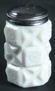 Westmoreland Old Quilt (Milk Glass) Salt Shaker & Lid   Stem #500,Milk Glass Blo