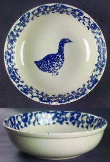Tienshan Animals Coupe Cereal Bowl, Fine China Dinnerware   Blue Animals, Sponge