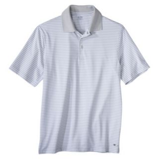 C9 by Champion Mens Striped Golf Polo   White/Grey S