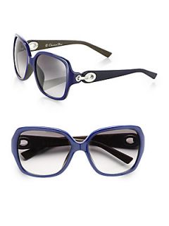Dior Oversized Square Sunglasses   Navy Grey