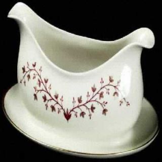 Franciscan Ridgewood Gravy Boat with Attached Underplate, Fine China Dinnerware