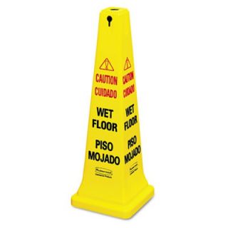 Rubbermaid Yellow Four Sided Safety Cone