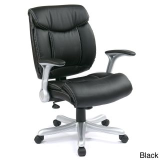 Office Star Products Work Smart Eco Leather Seat And Back Executive Chair Model Ech8967 (Black, espresso Weight capacity 250 poundsDimensions 40.75 inches high x 26.75 inches wide x 25.5 inches deepSeat dimensions 20 inches wide x 19 inches deepBack si
