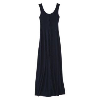 Merona Womens Knit Maxi Tank Dress   Black/Blue Chevron   M(7 9)