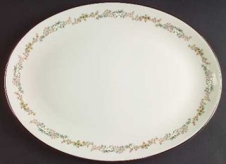 Gorham Rondelle 13 Oval Serving Platter, Fine China Dinnerware   Classic Collec