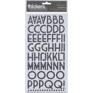 American Crafts Thickers Wisecrack Silver Glitter Alphabet Chipboard Stickers (GlitterMaterials Foil Package includes two (2) 5.5 inch x 11 inch sheets of acid free, archival quality foil chipboard letter stickers Add dimension to paper craftsDimensions