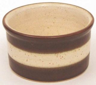 Denby Langley Russet Individual Souffle, Fine China Dinnerware   Brown Bands, Ta