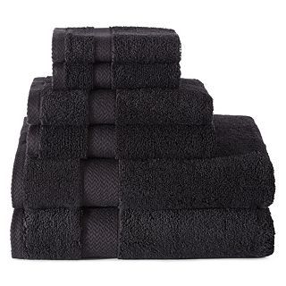 JCP Home Collection  Home 6 pc. Towel Set, Black