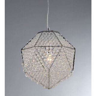Poseidon Chrome And Crystal 1 light Chandelier (Metal and crystalSwitch HardwiredNumber of lights One (1)Requires one (1) 60 watt bulb (not included) Dimensions 22 inches wide x 10 inches deep x 39 inches high This fixture does need to be hard wired. P