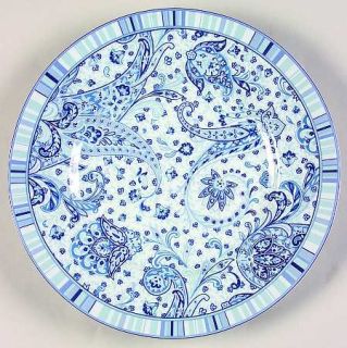 222 Fifth (PTS) Akasha Salad/Dessert Plate, Fine China Dinnerware   Blue Floral
