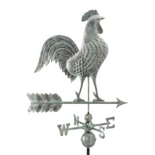Good Directions 27 Rooster Weathervane   Blue Verde Copper