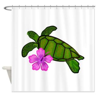  Colored Sea Turtle Hibiscus Shower Curtain  Use code FREECART at Checkout