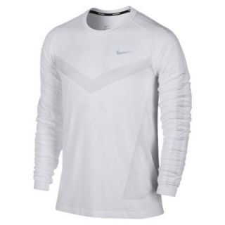 Nike Dri FIT Knit Long Sleeve Mens Running Shirt   Wolf Grey