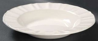 Williams Sonoma Austen Large Rim Soup Bowl, Fine China Dinnerware   All Cream, R