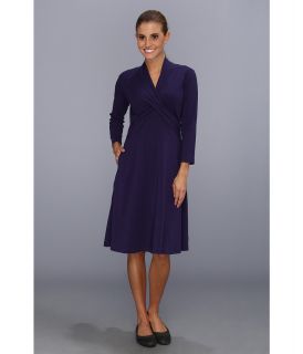 ExOfficio Go To Crossover 3/4 Sleeve Dress Womens Dress (Purple)