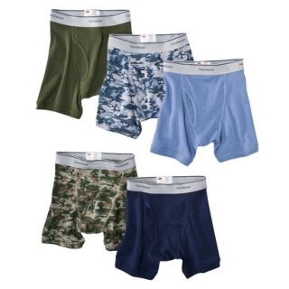 Fruit Of The Loom Boys 5 pack Prints and Solids Boxer Briefs   Multicolor XL