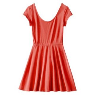 Mossimo Supply Co. Juniors Short Sleeve Fit & Flare Dress   Cabana Orange XS(1)