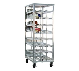 New Age Stationary First In First Out Can Rack w/ Sloped Glides & 6 in Platform Casters