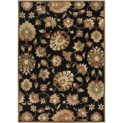 Hand tufted Caper Black Wool Rug (8 X 11)